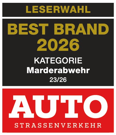 AUTO Straßenverkehr Leserwahl BEST BRAND 2026 – Kategorie Marderabwehr