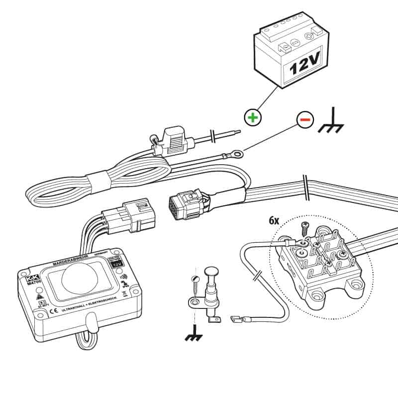 K&K Marderschutz Marderabwehr M4700B Ultraschallgerät 22,5 kHz 105dB(A)