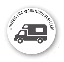 Hinweis für Wohnmobile